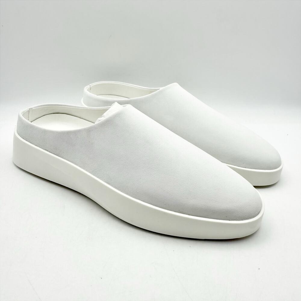 Wolf & Shepherd Cruise Mule Slip On Shoes Mens 7.5 Womens 9 White Leather NIB - Picture 7 of 14